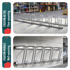 Fahrradständer für 6 Fahrräder, Boden und Wandmontage,Silber - vuunot.com