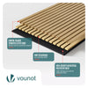 2er Set Akustikpaneele 120 × 60 × 2,1 cm, Akustik Wandpaneele in Holzoptik Hell-Eiche - vuunot.com