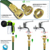 Flexibler Gartenschlauch 15m, Flexibel Wasserschlauch Dehnbarer mit 8 Sprühfunktionen & Spülmittelbehälter, Grün - vuunot.com