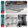 Fahrradständer für 3 Fahrräder, Boden und Wandmontage, Silber - vuunot.com