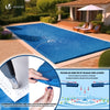 Poolabdeckung Rechteckig 160g/m² Doppelter Poolplane mit DIY-Drainagelöchern & Aluminiumösen, 4X7m - vuunot.com