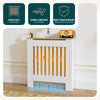 Heizkörperverkleidung 78x19x82 cm Heizkörperabdeckung Weißeiche - vuunot.com