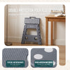 Klapphocker Faltbar Rutschfester Tritthocker mit Tragegriff 39 x 32 x 40 cm Grau - vuunot.com