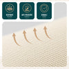 6 Stück Bettwäsche Organizer mit Sichtfenster 38,5x33x12 cm Beige - vuunot.com