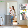 Treppenschutzgitter Türschutzgitter Ausziehbar 0-180CM Grau - vuunot.com