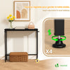 Schmaler Konsolentisch Flurtisch aus Metall und MDF, Industrie-design 75×24×75 cm, Schwarz - vuunot.com