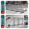 Fahrradständer für 4 Fahrräder, Boden und Wandmontage, Silber - vuunot.com