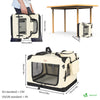 Hundebox faltbar, Oxford-Gewebe, Transportabel 50x35x36 cm S Beige - vuunot.com