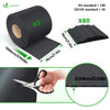 PVC Sichtschutzstreifen für Doppelstabmatten 140m x 19cm, 80 Befestigungsclips, Schwarz - vuunot.com