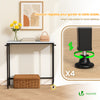 Schmaler Konsolentisch Flurtisch aus Metall und MDF, Industrie-design 75×24×75 cm, Weiß - vuunot.com