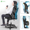 Bürostuhl ergonomisch, Schreibtischstuhl mit Einstellbarer Kopfstütze Schwarz - vuunot.com
