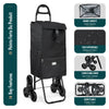 Einkaufstrolley Klappbar mit 6 Räder und Kühlfach, Treppensteiger, 40L - vuunot.com
