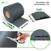 PVC Sichtschutzstreifen für Doppelstabmatten 70m x 19cm, 40 Befestigungsclips, Anthrazit - vuunot.com