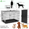 Hundekäfig Klappbar, Hundebox Auto mit Bodenschale, 92x58x64cm L - vuunot.com