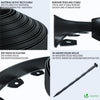 Flexible Rasenkante Beeteinfassungen Kunststoff, mit 40 Erdanker, Länge 20m Höhe 5cm, Schwarz - vuunot.com