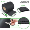 PVC Sichtschutzstreifen für Doppelstabmatten 70m x 19cm, 40 Befestigungsclips, Schwarz - vuunot.com