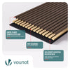4er Set Akustikpaneele 120 × 60 × 2,1 cm, Akustik Wandpaneele in Holzoptik Dunkel-Eiche - vuunot.com