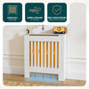 Heizkörperverkleidung 78x19x82 cm Heizkörperabdeckung Weiß - vuunot.com