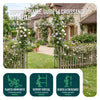 Rosenbogen Metall Stabil Gartenbogen 240x140x37cm Schwarz - vuunot.com