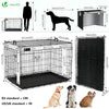 Hundekäfig Klappbar, Hundebox Auto mit Abdeckung & Bodenschale, 107 cm XL - vuunot.com