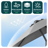 VOUNOT® Sonnenschirm 270 cm knickbar UV 50+ Sonnenschutz Gartenschirm Balkonschirm Grau - vuunot.com