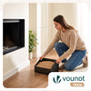 Pelletkorb für Kamin Metall Pelletbrennkorb 30x25,7x17cm Schwarz - vuunot.com