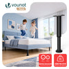 4X Möbelfüße Verstellbar Metall Höhenverstellbar 25-43 cm Schwarz - vuunot.com