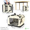 Hundebox faltbar, Oxford-Gewebe, Transportabel 60x44x44 cm M Beige - vuunot.com
