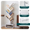Bücherregal Baumform Standregal Bücher Regal 38x19x113 cm Weiß - vuunot.com