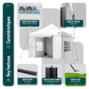 Verstärktes Pavillon 3x3m, Wasserdichter Faltpavillon mit 4 Seitenteilen&Sandsäcke Weiß - vuunot.com