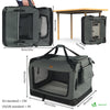Hundebox faltbar, Oxford-Gewebe, Transportabel 82x60x60 cm XL Grau - vuunot.com