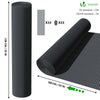 PVC Sichtschutzmatte 100x500 cm, Sichtschutz für Balkon Terrasse, Grau - vuunot.com