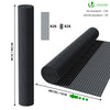 PVC Sichtschutzmatte 90x300 cm, Sichtschutz für Balkon Terrasse, Grau - vuunot.com