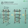 VOUNOT Tendedero de Pie de Torre 3 Niveles 69x136x69 cm, Negro - vuunot.com
