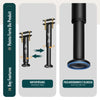 6X Möbelfüße Verstellbar Metall Höhenverstellbar 25-43 cm Schwarz - vuunot.com