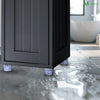Badezimmerschrank Hoch mit 2 Türen und 1 Schublade, Badschrank Schmal, Badezimmer Hochschrank, 20x20x180cm, Schwarz - vuunot.com
