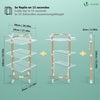 VOUNOT Tendedero de Pie de Torre 3 Niveles 69x136x69 cm, Weiß - vuunot.com
