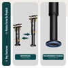 6X Möbelfüße Verstellbar Metall Höhenverstellbar 18-32 cm Schwarz - vuunot.com