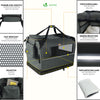 Hundebox faltbar, Oxford-Gewebe, Transportabel 60x44x44 cm M Grau - vuunot.com