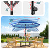 Sonnenschirm Strandschirm 200cm mit Tragetasche und Bodenanker Blaue Streifen - vuunot.com