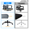 Bürostuhl ergonomisch, Schreibtischstuhl mit Lendenwirbelstütze Grau - vuunot.com