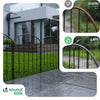 25 Paneele Dekorative Gartenzaun Metall Steckzaun 61x33cm Schwarz - vuunot.com