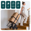 Einkaufstrolley Klappbar mit 6 Räder und Kühlfach, Treppensteiger, 40L - vuunot.com