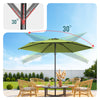 VOUNOT® Sonnenschirm 270 cm knickbar UV 50+ Sonnenschutz Gartenschirm Balkonschirm Olivgrün - vuunot.com