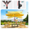 Sonnenschirm Strandschirm 200cm mit Tragetasche und Bodenanker Gelb - vuunot.com