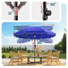 Sonnenschirm Strandschirm 200cm mit Tragetasche und Bodenanker Blau - vuunot.com