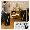 Metall Pelletbehälter mit Sichtfenster 36x36x76 Pelletbox Schwarz - vuunot.com