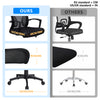 Bürostuhl ergonomisch, Schreibtischstuhl mit Lendenwirbelstütze Schwarz - vuunot.com
