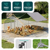 Metall Hühnerstall Hühnerhaus Freilaufgehege mit PE-Farbtuch 4x3x2m - vuunot.com