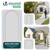 4er Set Rosenbogen Metall Stabil Gartenbogen 240x140x37cm Schwarz - vuunot.com